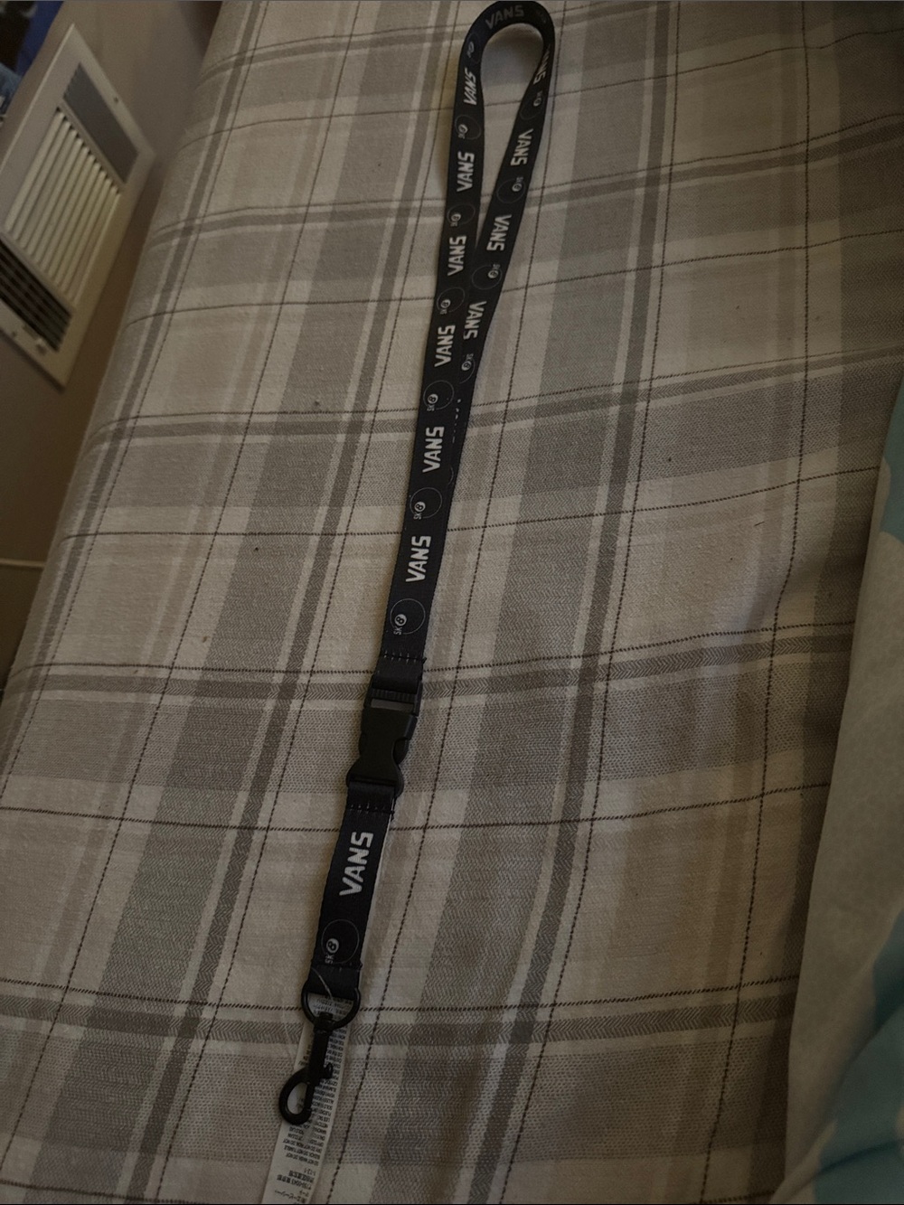 Vans Black Logo Lanyard with Clip